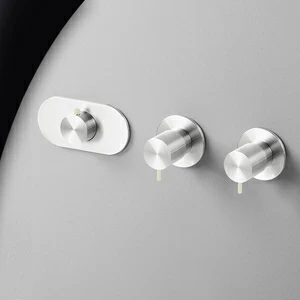 Термостат для душа глянцевая сталь с серой ручкой Toki Radomonte TKI55LCIL29