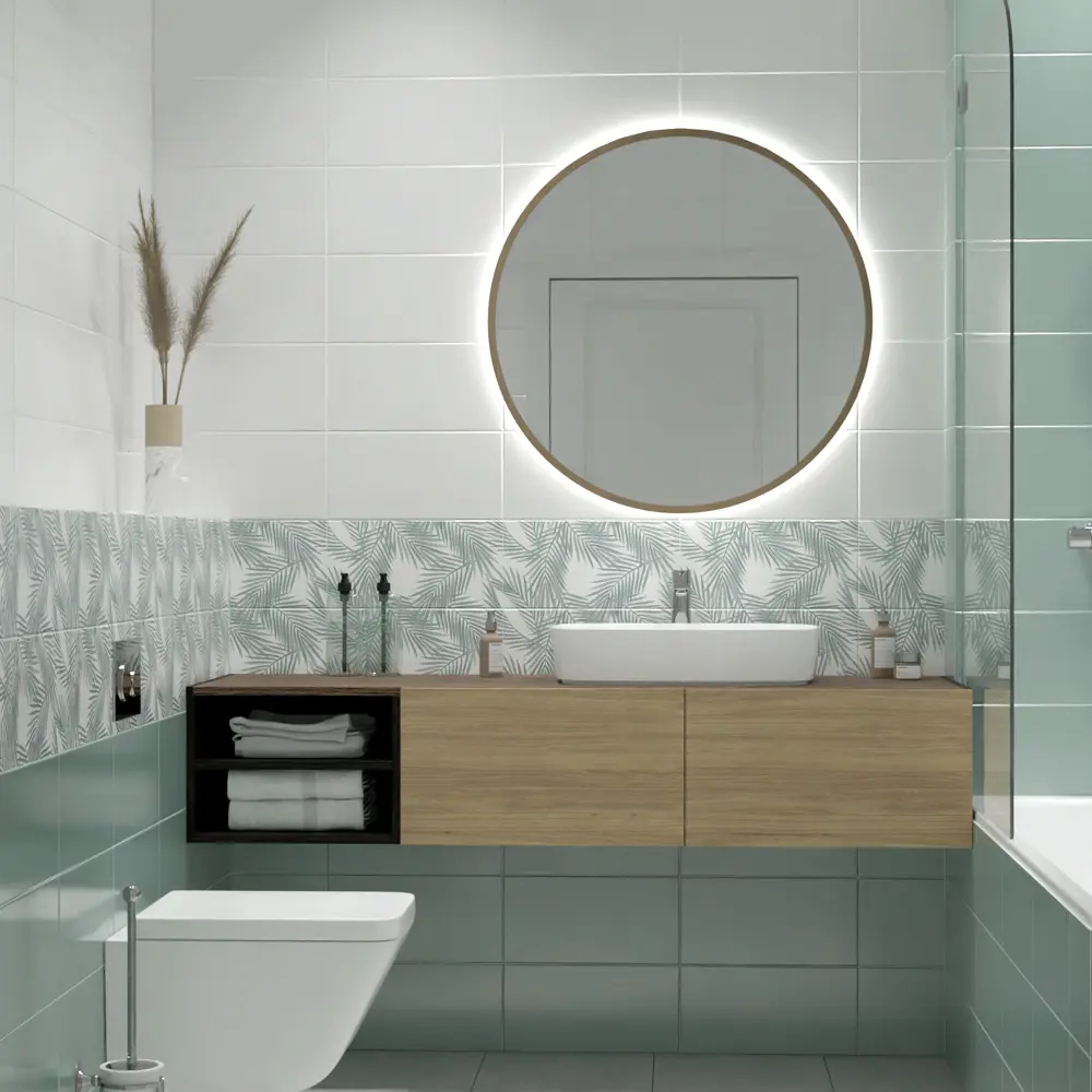 Керамическая плитка НЕФРИТ-КЕРАМИКА Эклат 40×20 см в серо-зеленых тонах 89232607 STLM-0944849 - Вид №4