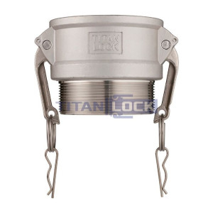 Камлок нержавеющий тип B розетка, наруж. резьба BSP 3", AISI316, TL300BSS316 TITAN LOCK