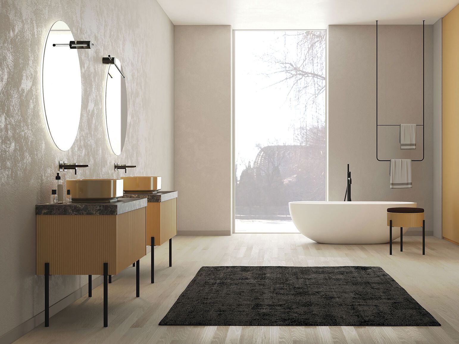 Деревянный напольный умывальник с ящиками LEGNOBAGNO Re-Stretch ARCH-00003717