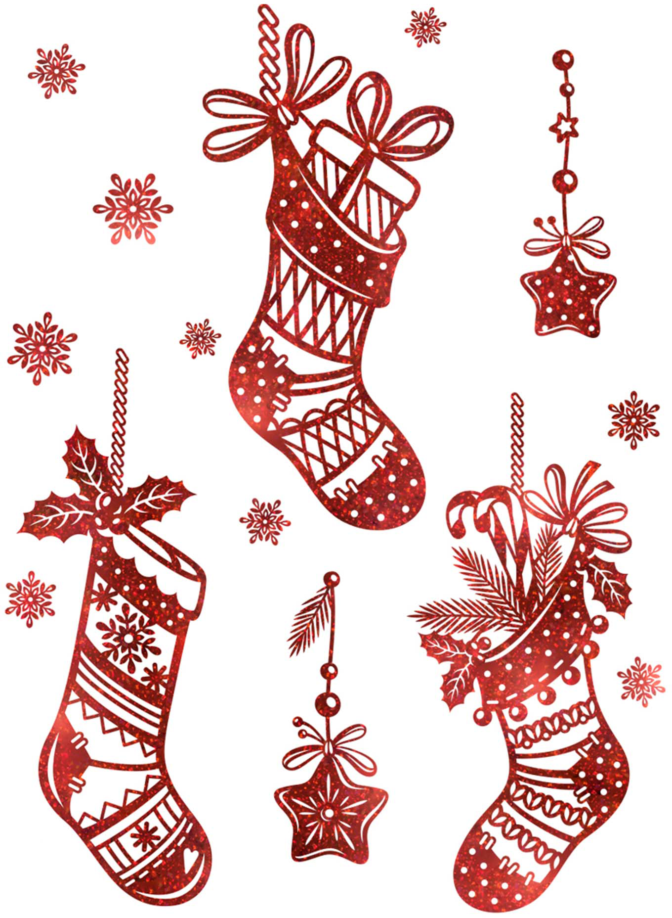 82882460 Наклейка "Красные носочки" 23x36 см STLM-0037485 Santreyd