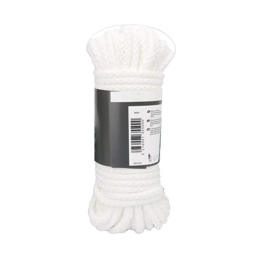 Канат плетеный  8 мм 20 м полипропиленовый, цвет белый STANDERS STLM-2094844 - Вид №6