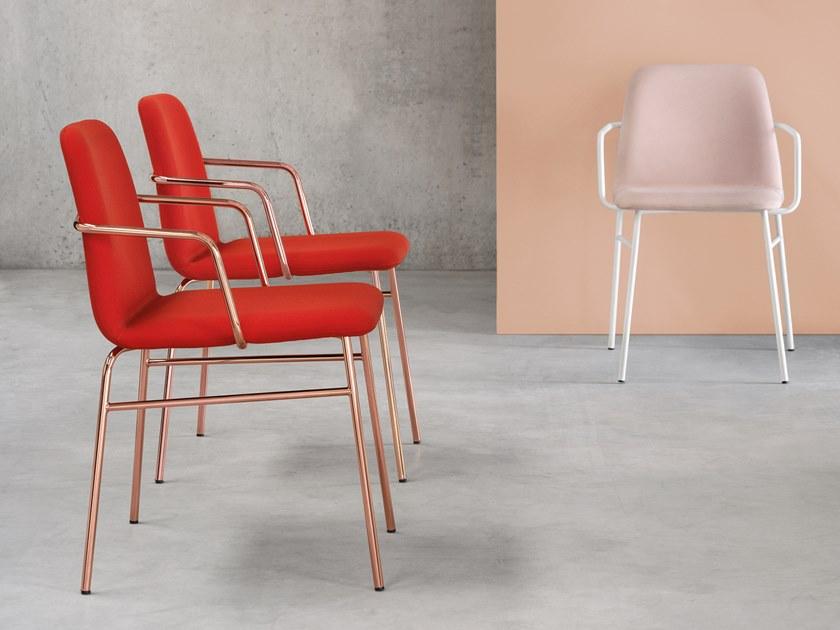 TrabA' Стул из ткани с подлокотниками Bardot 0034-met-tu-cb - Вид №1