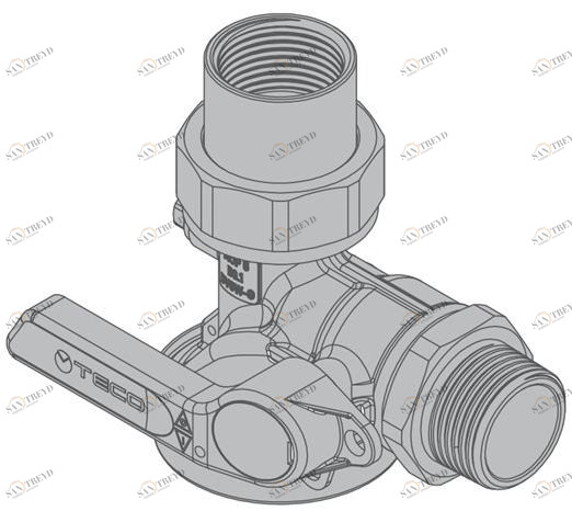 TECO Клапан угловой для однотрубного счетчика газа G6 sun-id-1456930