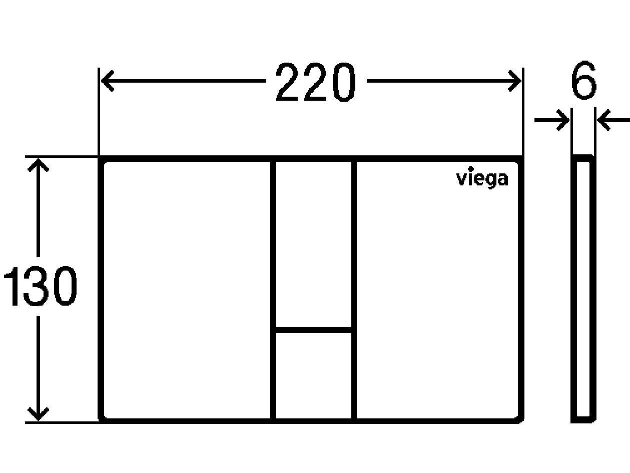 Пластиковая панель управления туалетом Viega Italia Visign ARCH-00011919 - Вид №2