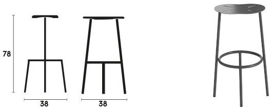 Capdell Табурет из высокой стали Cloud sun-id-1369334 - Вид №7