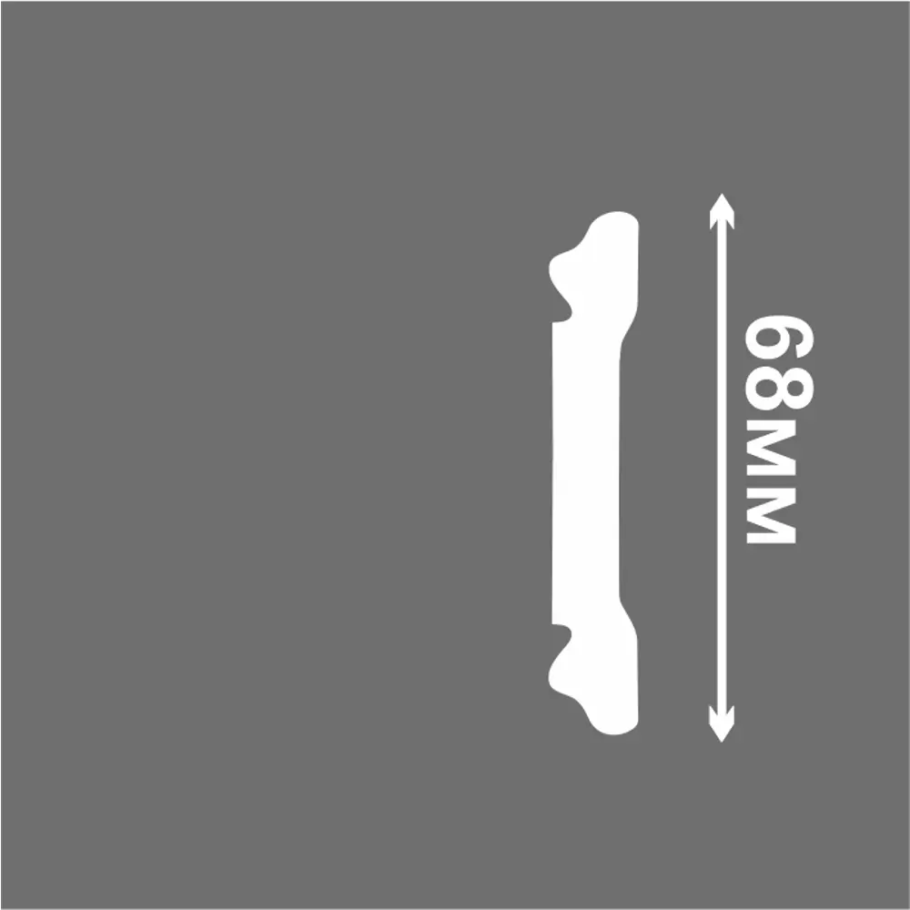 Молдинг настенный полистирол С40/70 белый 12x68x2000 мм Santreyd STLM-2168503 - Вид №4