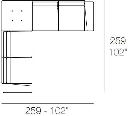 VONDOM Модульный садовый диван Delta sun-id-1454279 - Вид №13
