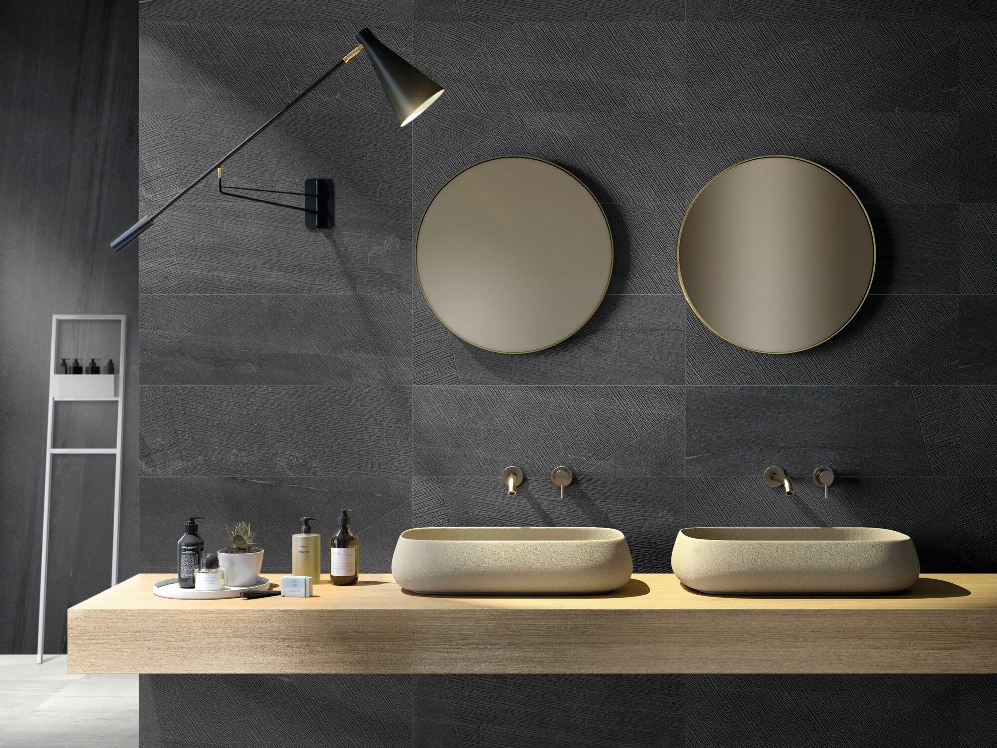 Пол / облицовка керамогранита для интерьера с эффектом камня ARIOSTEA активный базальтовый камень ARCH-00030569