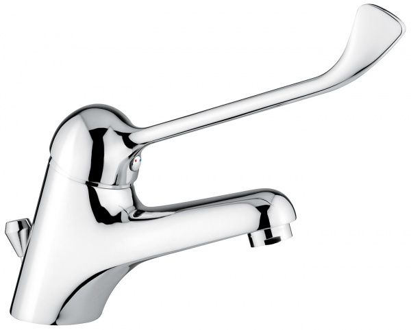 9003LCCR Смеситель Ambra с длинным рычагом и донным клапаном для раковины, цвет хром EMMEVI
