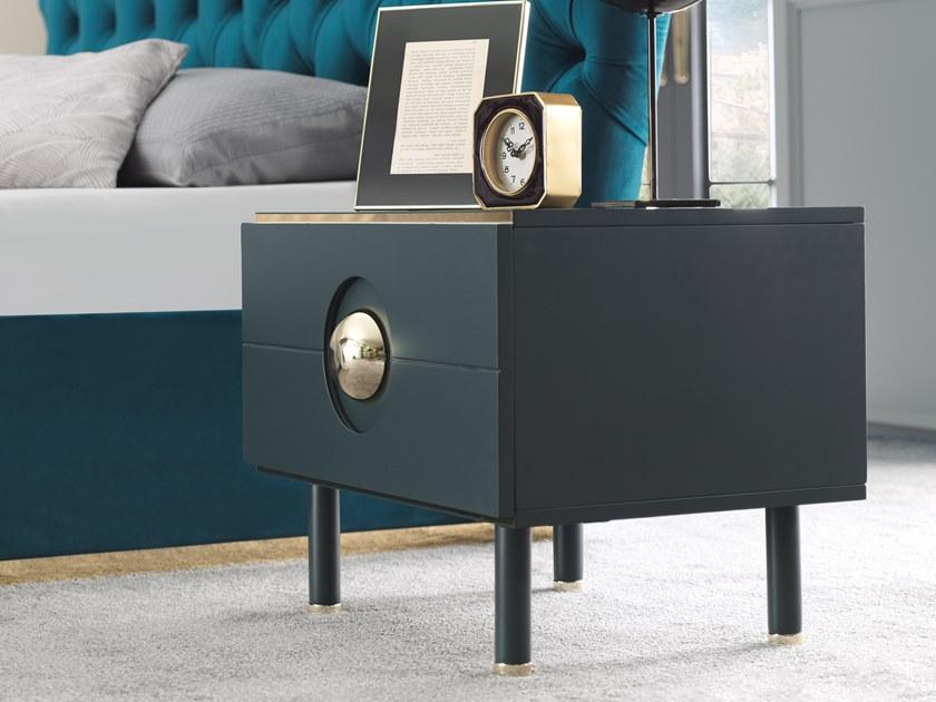 Enza Home Тумбочка прикроватная лакированная прямоугольная с ящиками Ottavia sun-id-1413811 - Вид №2