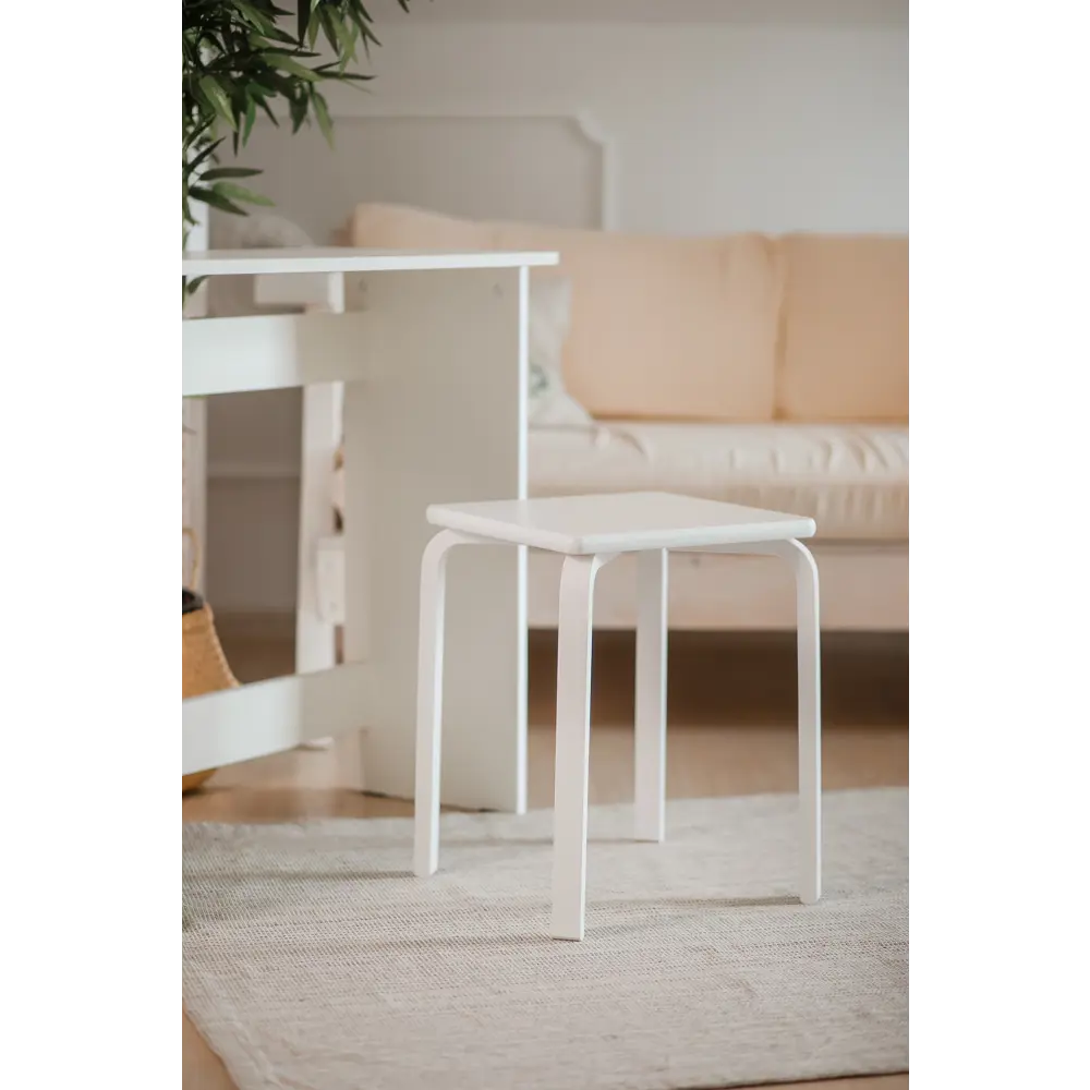 Табурет 35.6x45x35.6 см дерево цвет белый Santreyd Табурет квадратный STLM-2111299 - Вид №9