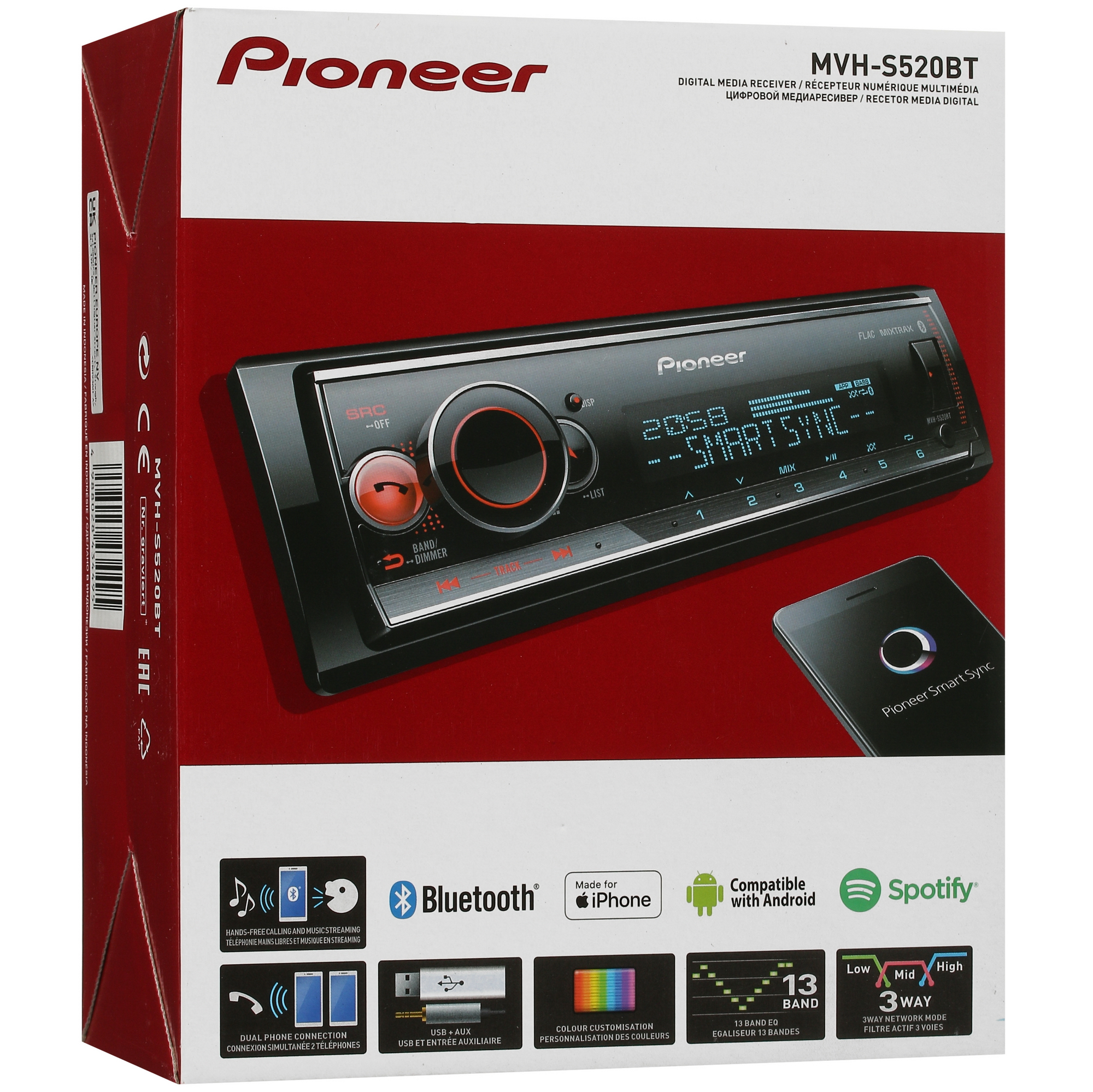 5094160 Автопроигрыватель Pioneer MVH-S520BT STDN-0034759 - Вид №7