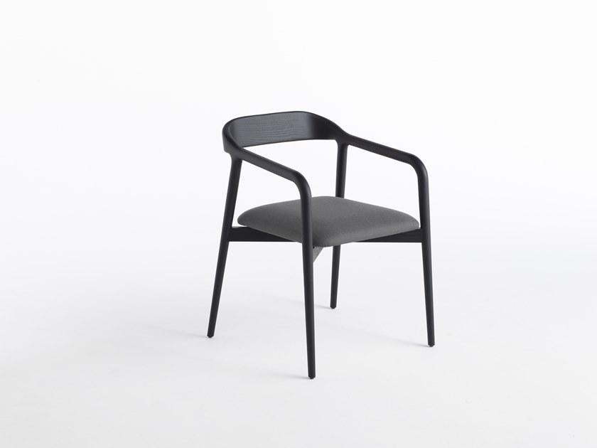 Casamania & Horm Стул ясеневый, обитый кожей или тканью, с подлокотниками sun-id-1379082 - Вид №7