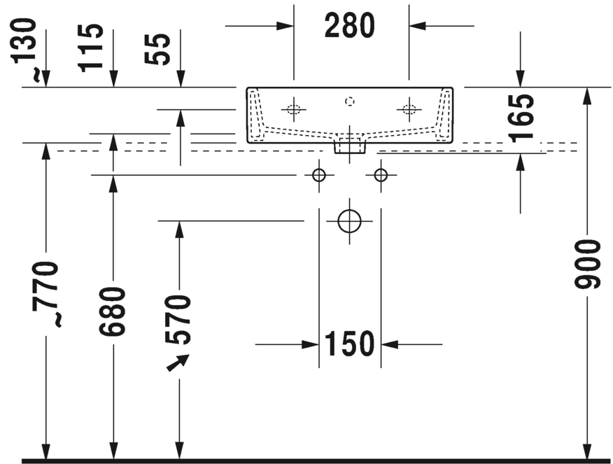 2350500071 Подвесная раковина настенная овальная Duravit Vero Air - Вид №2