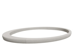 Изогнутая бетонная скамья без спинки