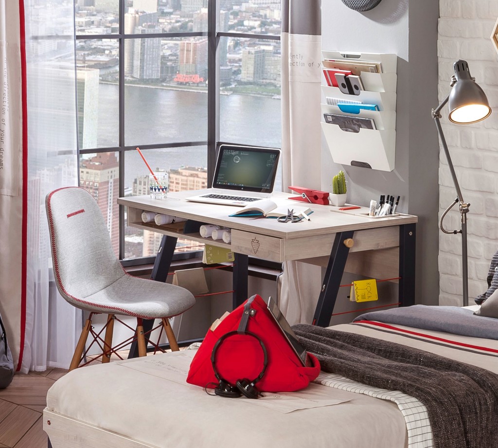 Письменный стол с полками 114 см Trio M CILEK TRIO 00-3832439 Бежевый Santreyd - Вид №1