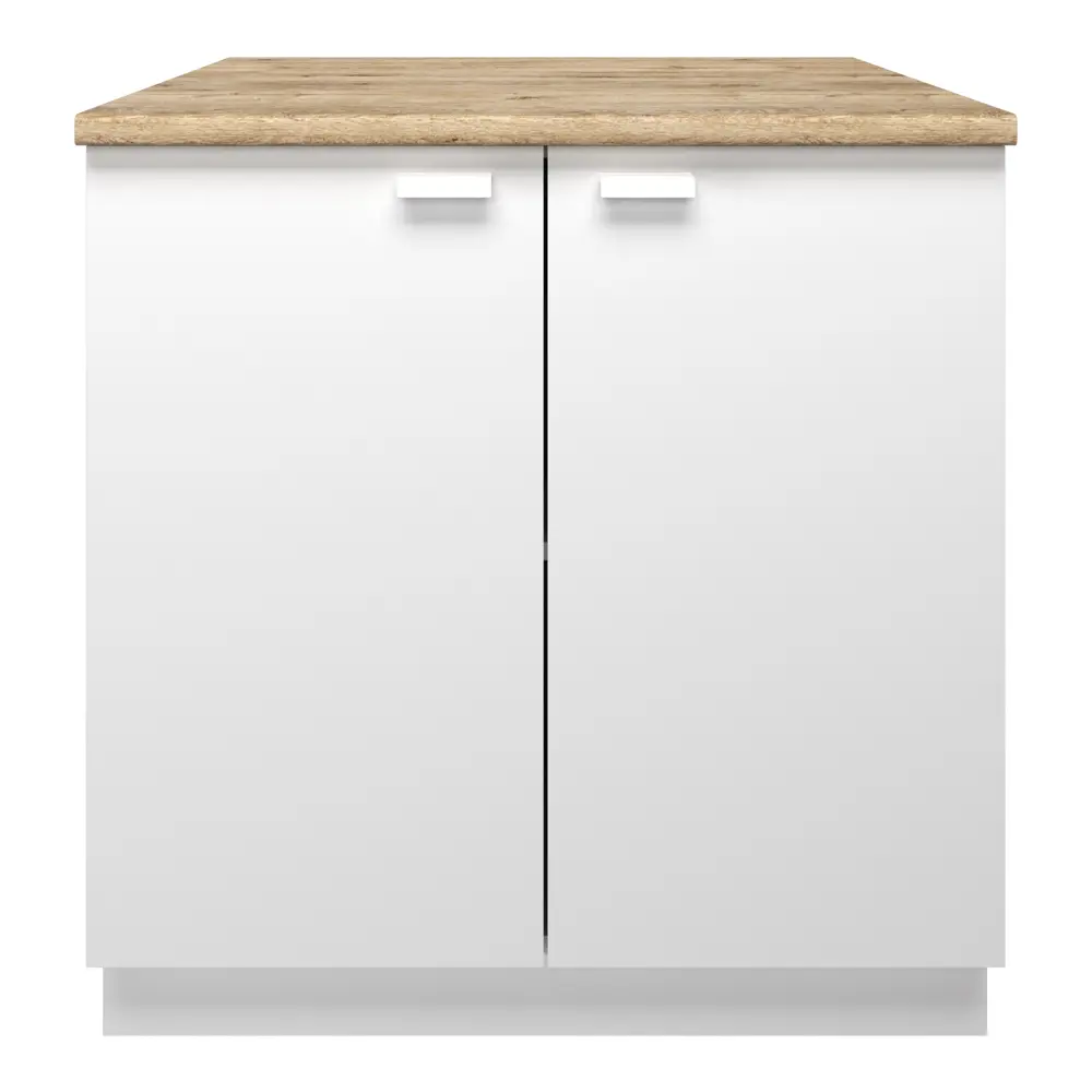 Кухонный шкаф напольный Изида 80x86x56 см ЛДСП цвет белый Santreyd STLM-2187053 - Вид №1