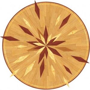 Художественный паркет Da Vinci Розетка 26-206 Дуб Селект (Гладкая) х1000диаметр мм.