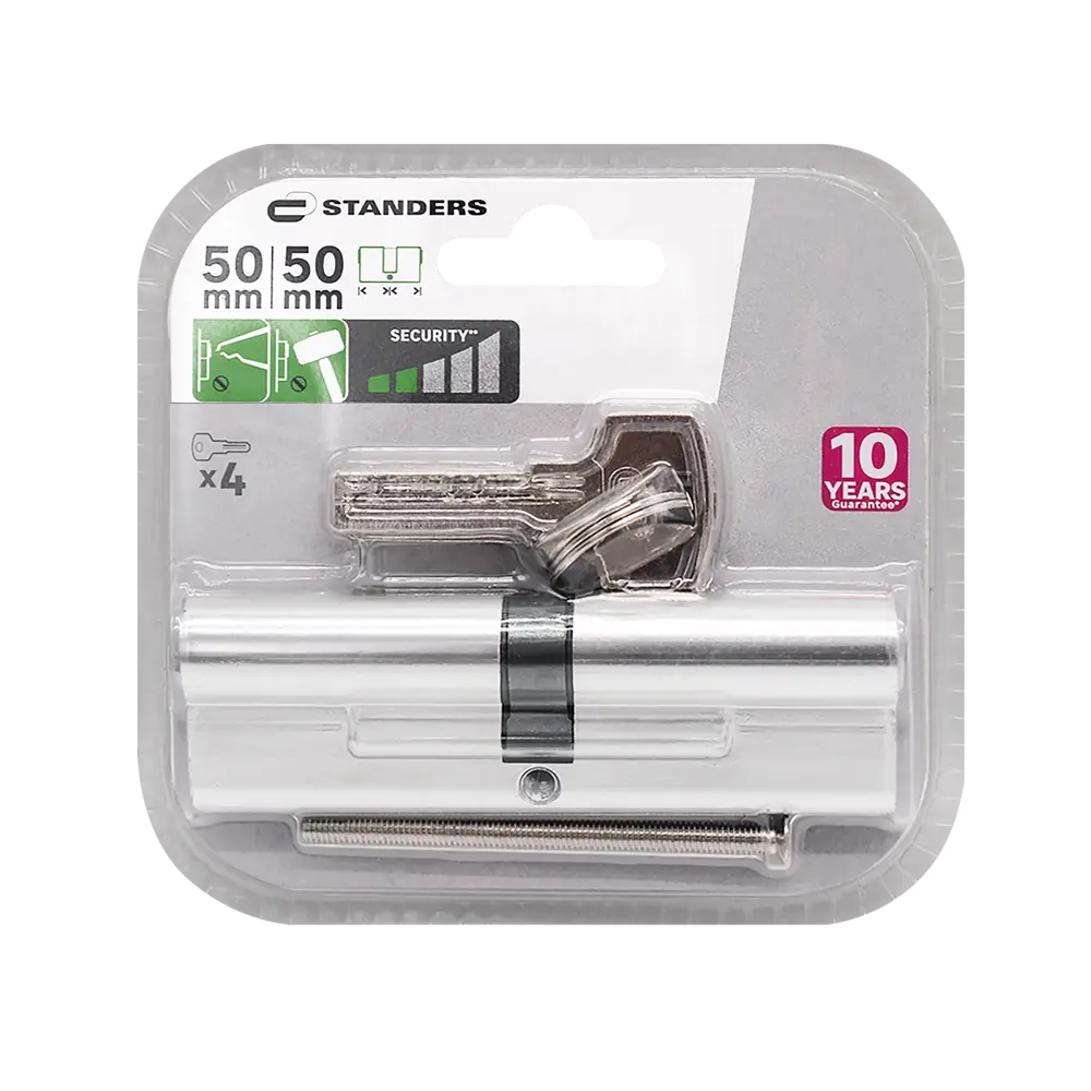 Цилиндр замка Standers TTAL1-5050CR с хромированным покрытием 82625286 STLM-0032173 - Вид №2