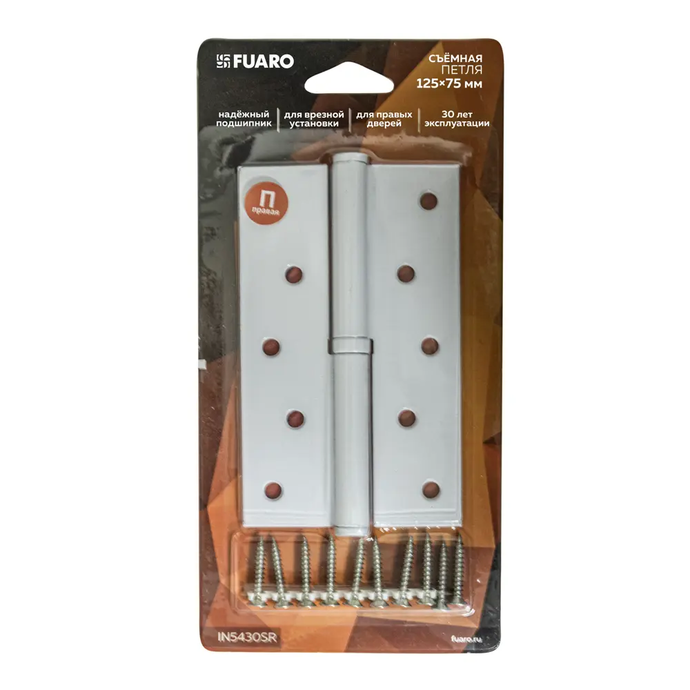 Петля карточная съемная Fuaro 125x75x2.5 мм сталь цвет белый STLM-2114553 - Вид №1