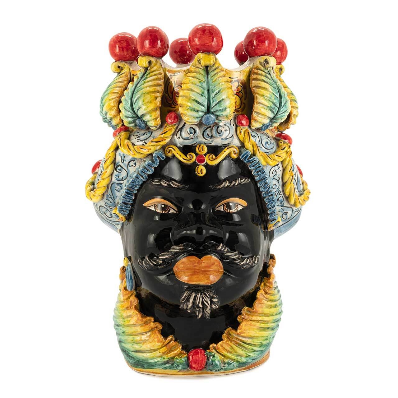 201079-90 ABHIKA ВАЗА MORO MAN BIG TRAD. BLACK  - Вид №2