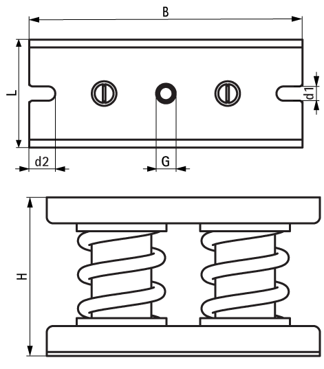 2802010000 VibraTek® MS-2X Spring Mount high performance spring isolator for medium to heavy machinery walraven  - Вид №1