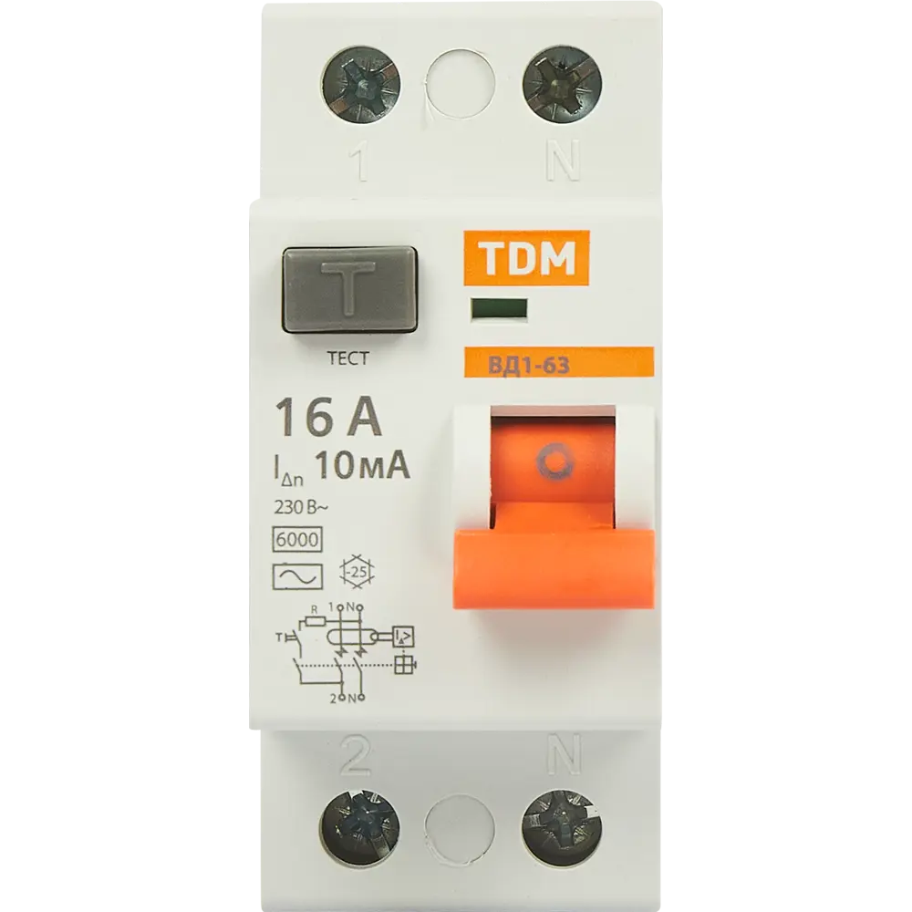 УЗО TDM Electric ВД1-63 16А 10мА - защита от токов утечки 84399424 STLM-0049208 - Вид №1