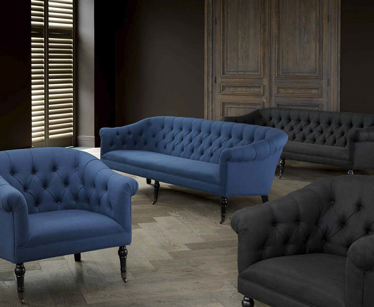 Кресло Bentley от Eichholtz черное EICHHOLTZ ДИЗАЙНЕРСКИЕ, EICHHOLTZ 062258 Черный  - Вид №1