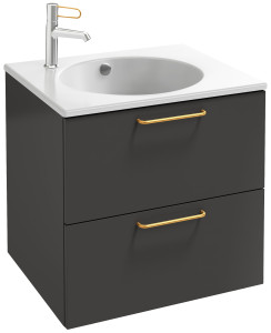 EB2520-R8-P14 Тумба под столешницу 60 см, 2 ящика, золотая ручка JACOB DELAFON ODÉON RIVE GAUCHE