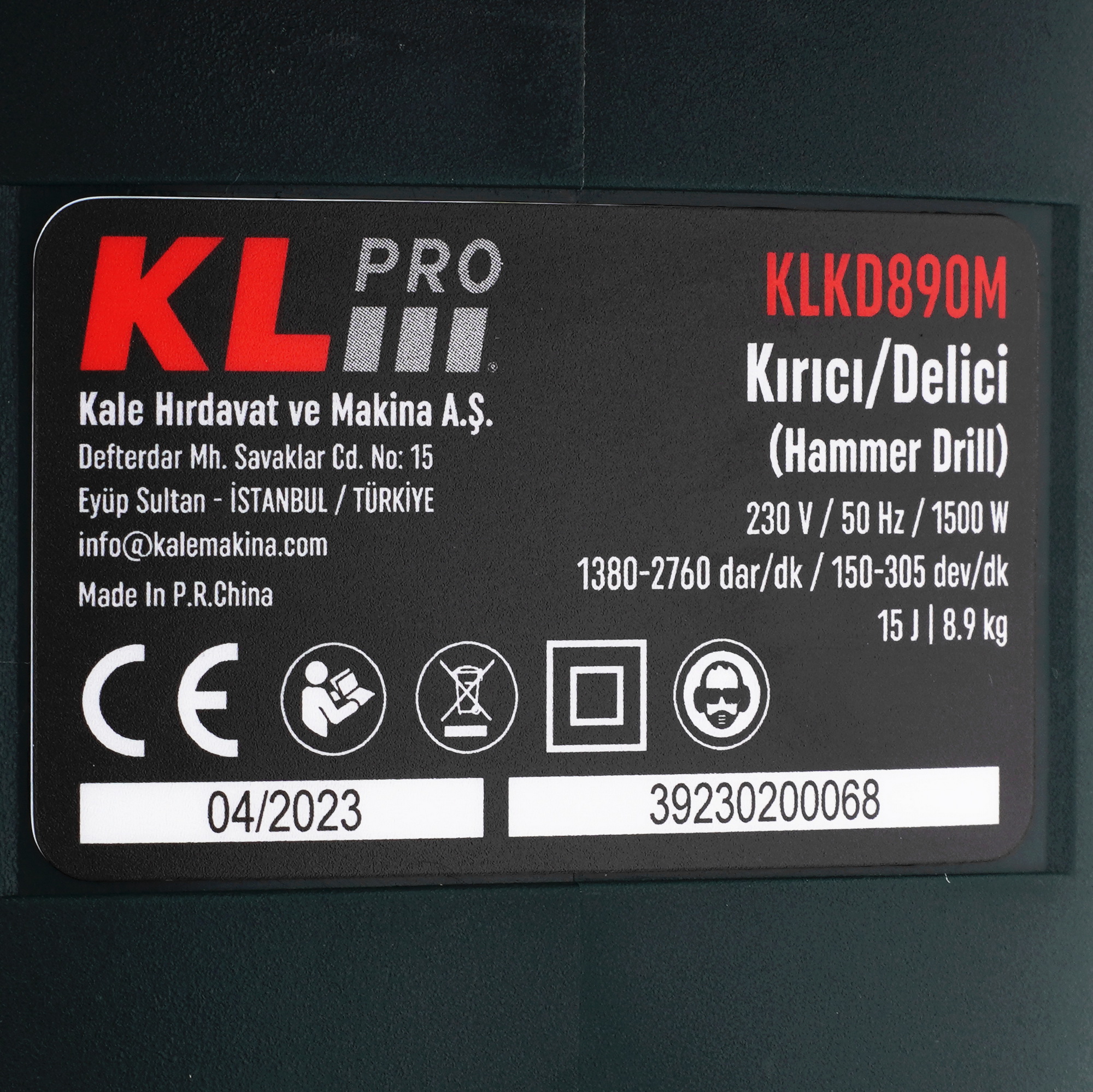 Перфоратор KLPRO KLKD890M 9154031 STDN-0139372 - Вид №2