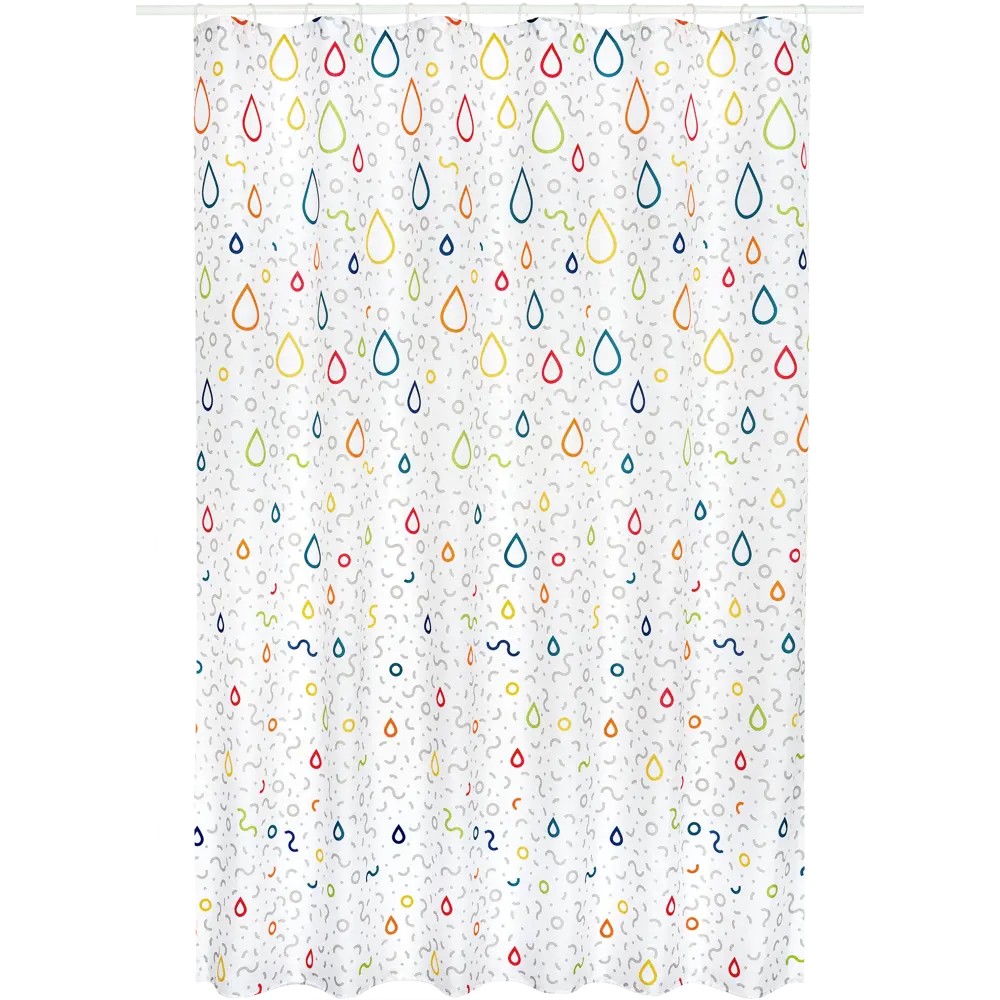 Штора для ванны Joke SWC-90 с кольцами 180х200 см, полиэстер, цвет мультиколор SWENSA STLM-2040244 - Вид №1