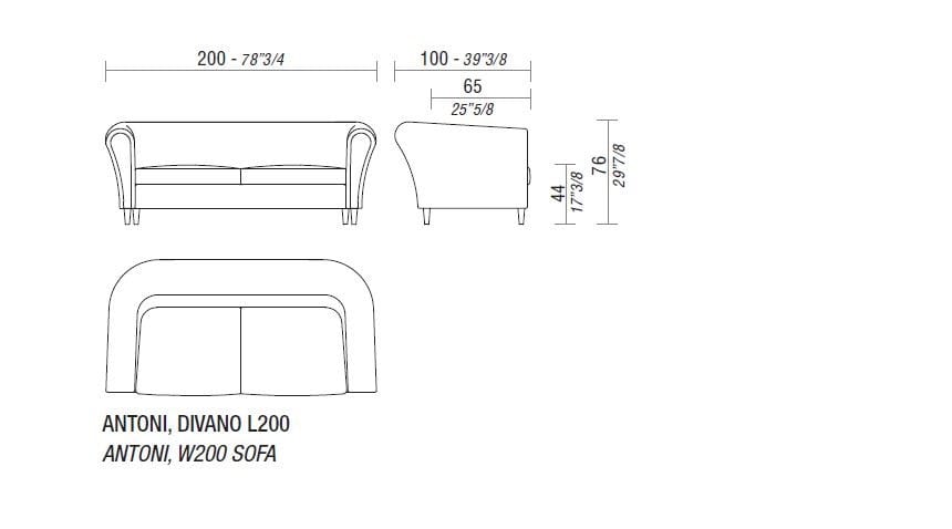 2-местный кожаный диван ESTEL GROUP Antoni ARCH-00012435 - Вид №2