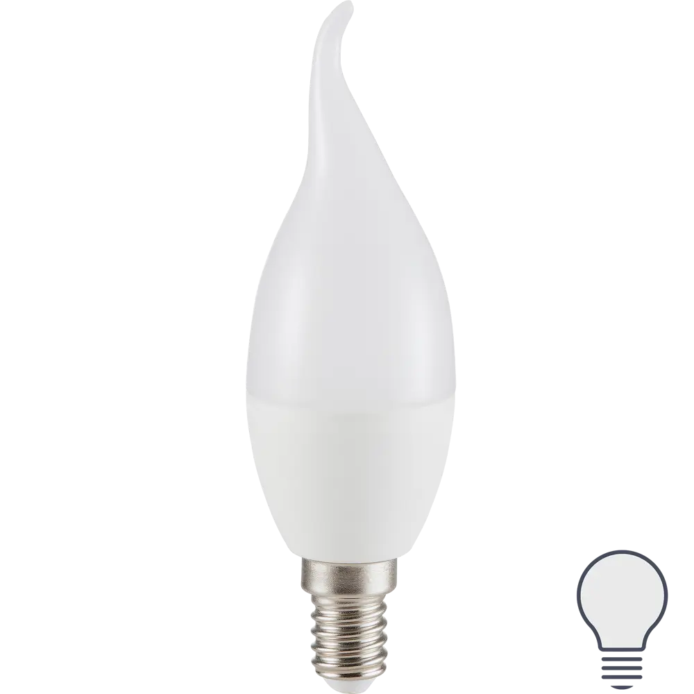 Лампа светодиодная Lexman Candle CF35 E14 175-250 В 7 Вт прозрачная 600 лм нейтральный белый свет 82991628 STLM-2009940 