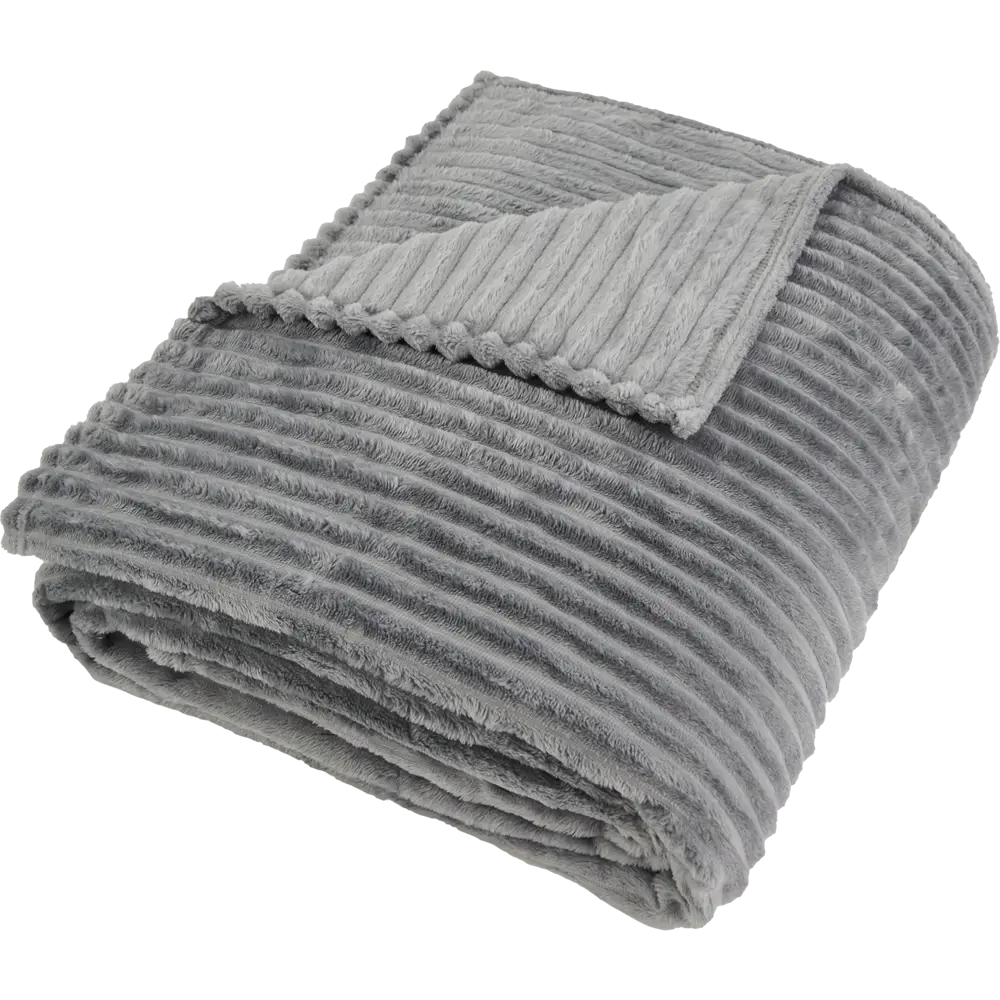 Плед Terra 200x220 см фланель цвет серый Ardenza STLM-2125488