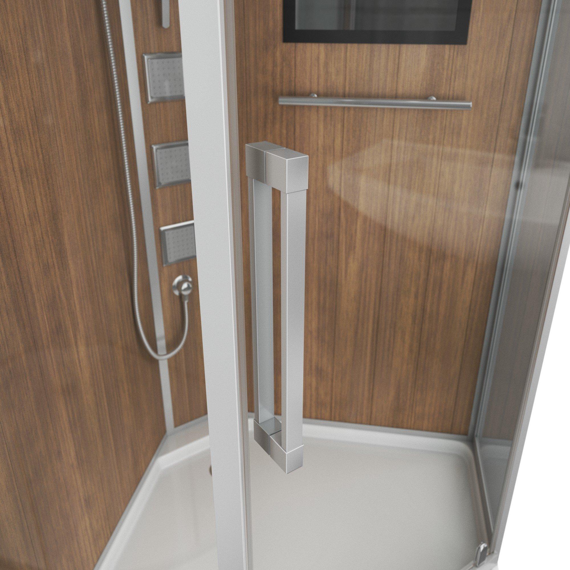 Душевая кабина NG-7717WD (1000x1000х2150) низкий поддон стенки ДЕРЕВЯННЫЕ Niagara Luxe - Вид №4