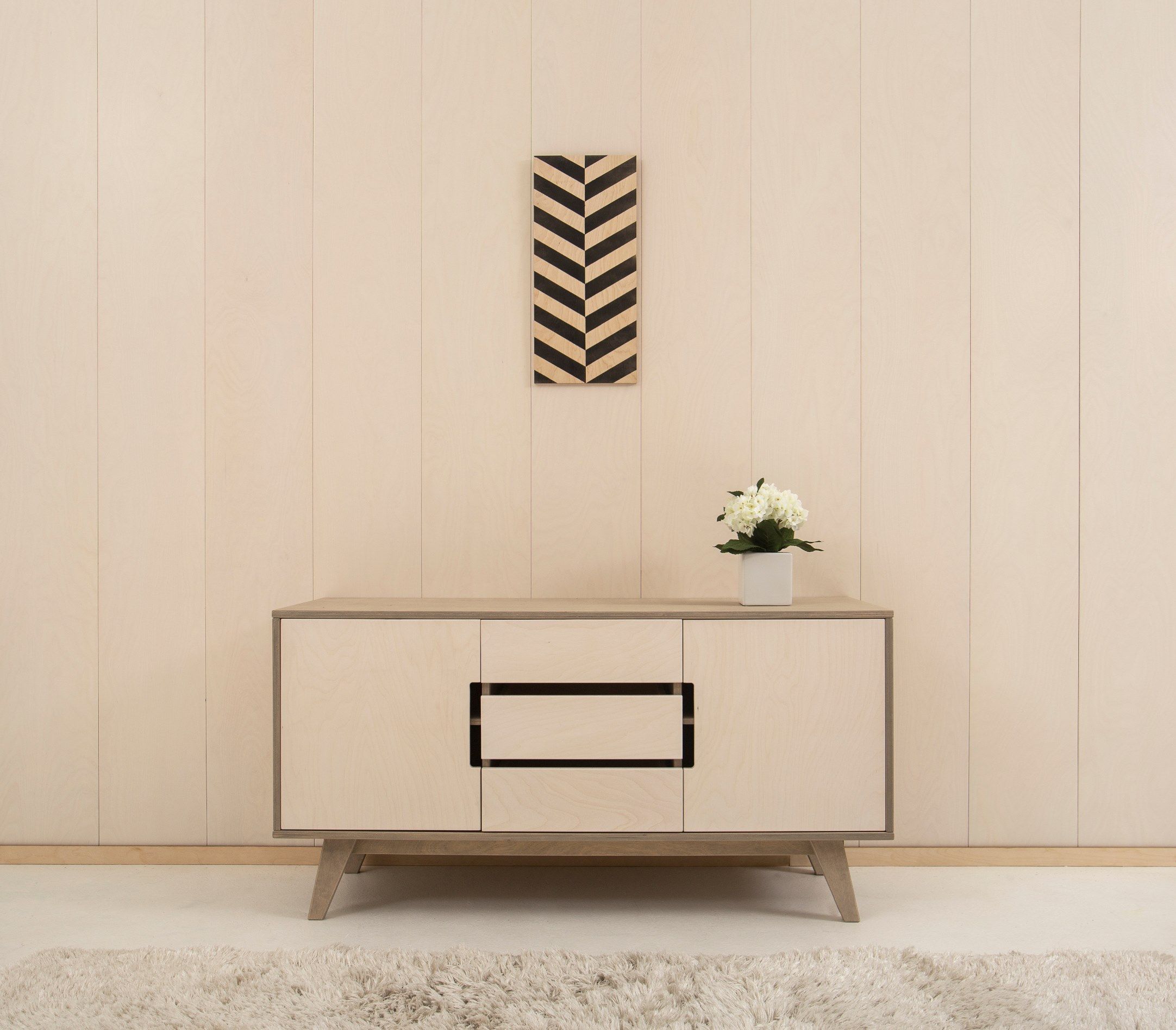 Фанерный шкаф с распашными дверцами с ящиками Radis Huh ARCH-00120060 - Вид №2