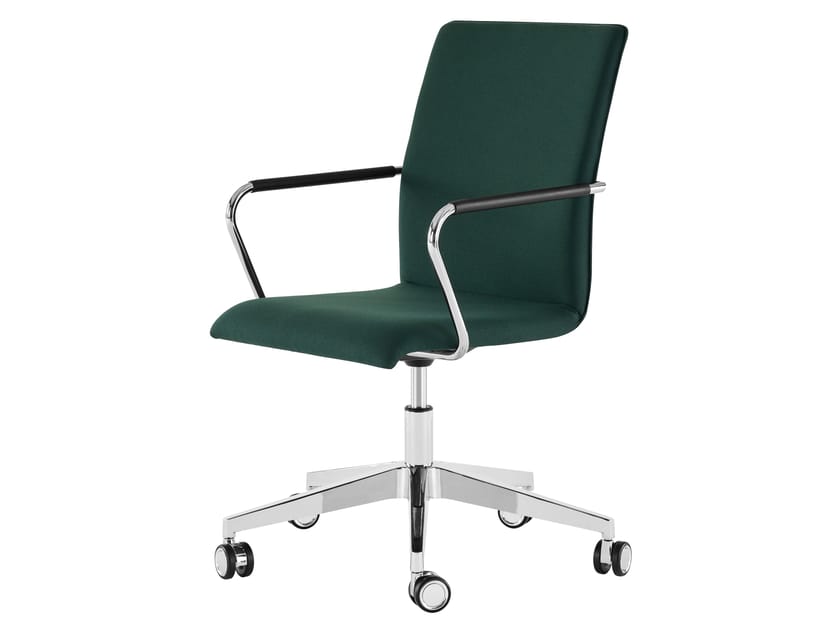 Мягкое вращающееся кресло с колесами THONET S 55 ARCH-00106664