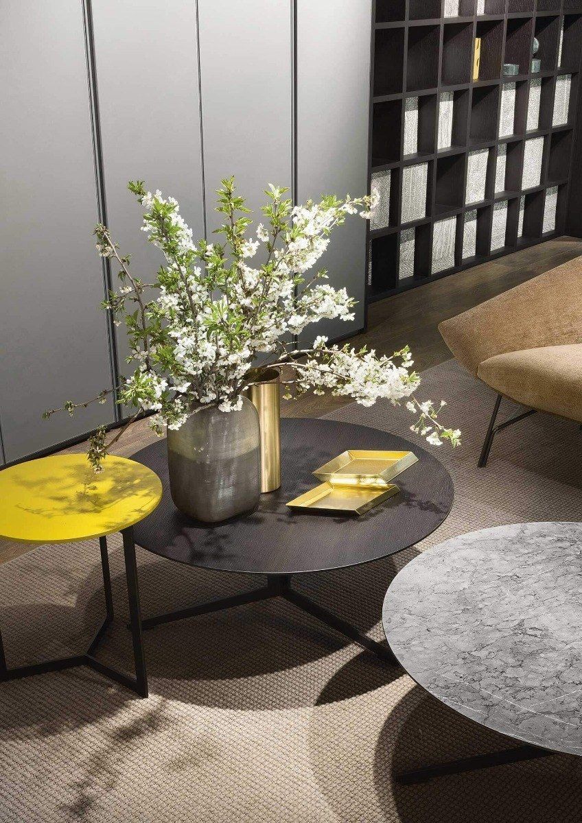 Круглый журнальный столик из термообработанного дуба Lema OYDO ARCH-00026162 - Вид №1