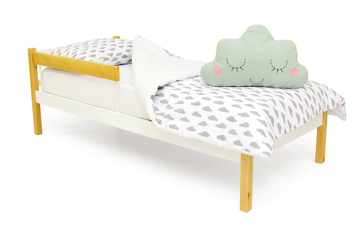 Детская кровать Svogen classic дерево, белая БЕЛЬМАРКО  326802 Белый;желтый Santreyd  - Вид №1