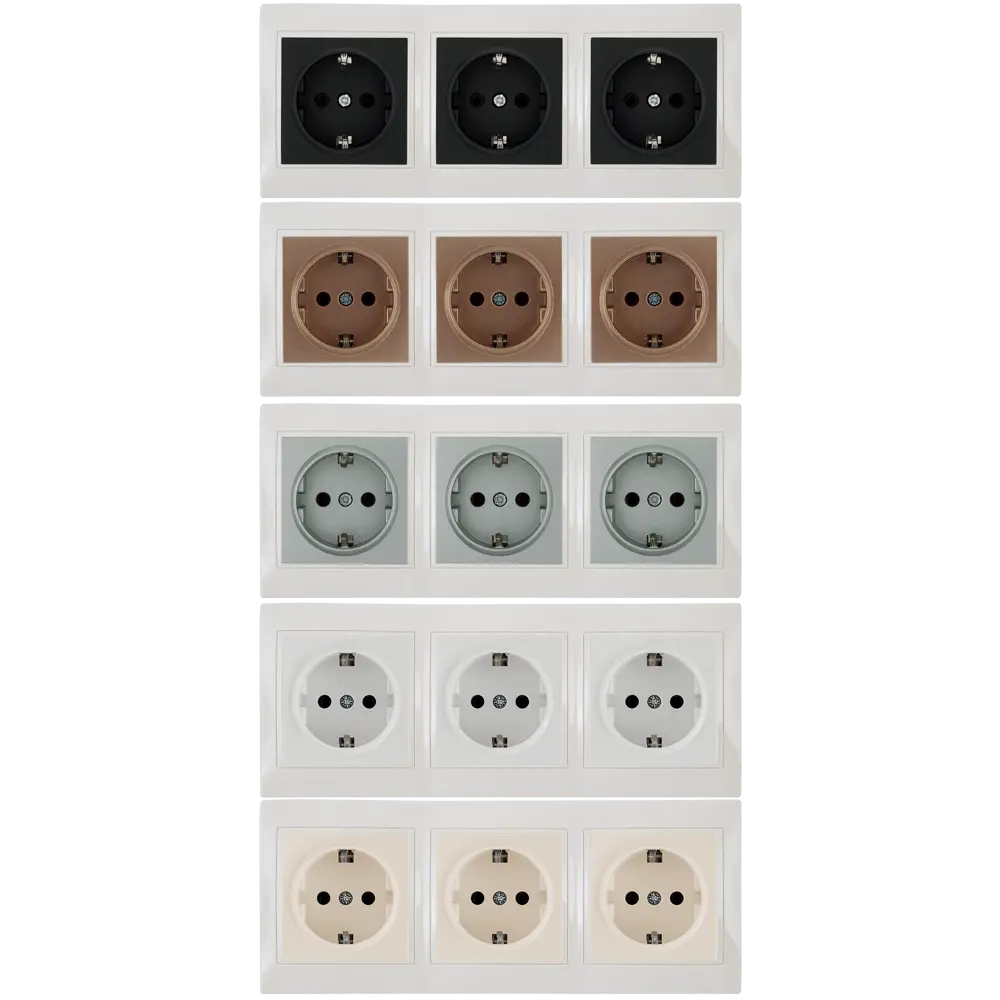 TDM ELECTRIC Рамка горизонтальная для розеток и выключателей бежевая на 3 поста 85591190 Таймыр STLM-0064416 - Вид №1
