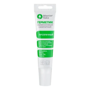 Герметик силиконовый Masterteks санитарный прозрачный 80 мл