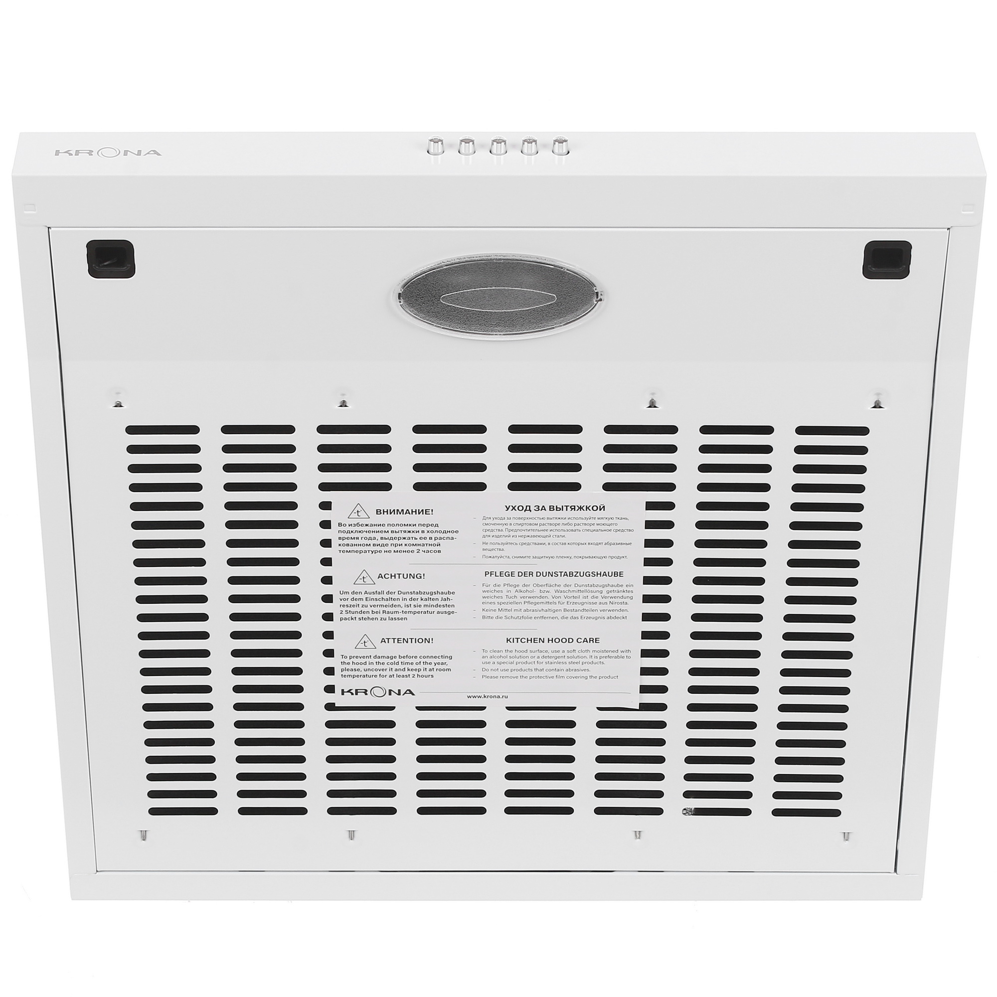 1611847 Вытяжка подвесная KRONA EVA 500 PB белый STDN-0036942 - Вид №2