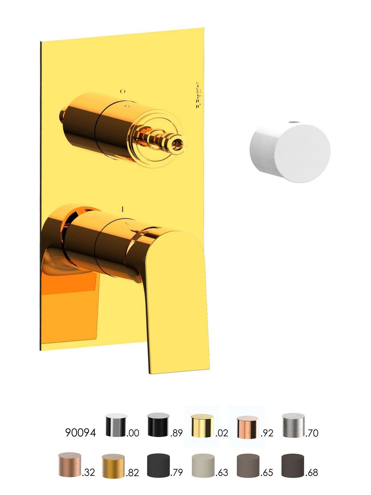 Однорычажный встраиваемый смеситель для душа с переключателем Rubinetterie Frattini Нарцисс ARCH-00057077 - Вид №6