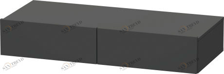 DS827004949 Полочка с ящиком DuraStyle #DS8270 1000 x 440 мм Графит матовый, декор Duravit