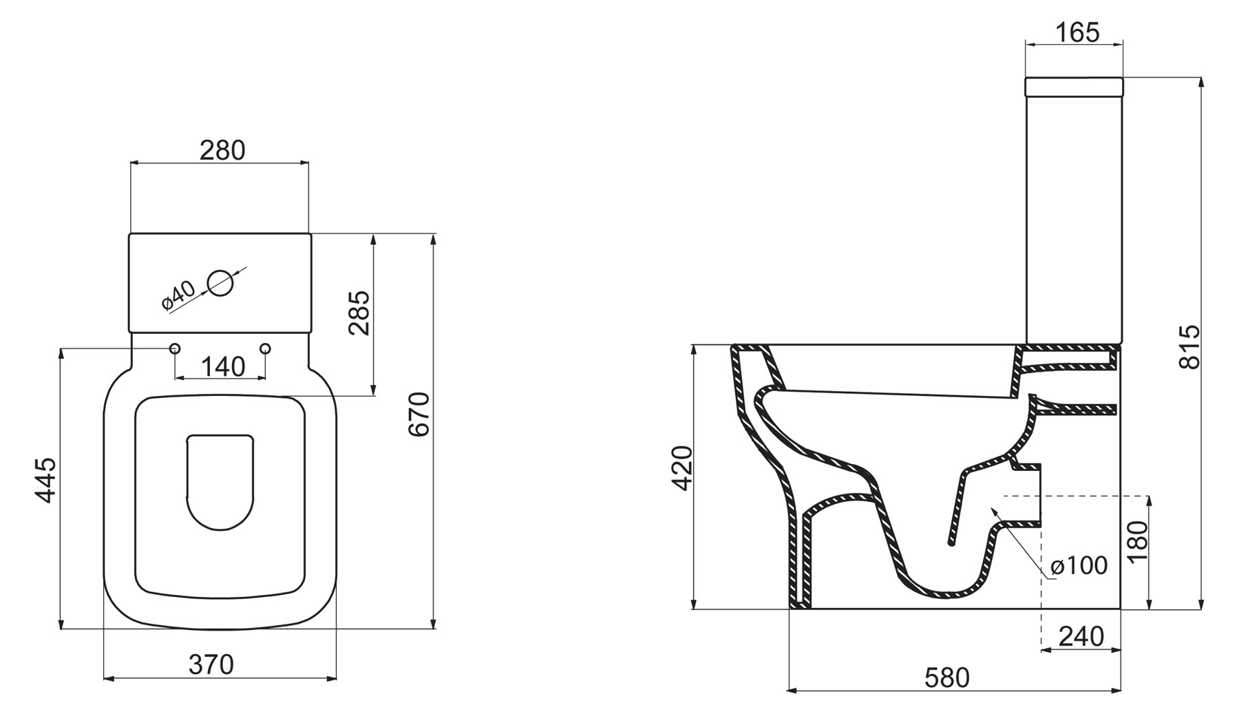 Унитаз-компакт BelBagno VASO Компакт унитаз с бачком Белый BELBAGNO  Китай  - Вид №3