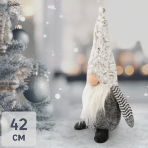 Фигура декоративная «Серый гном» h42 см 85127863 STLM-2087211