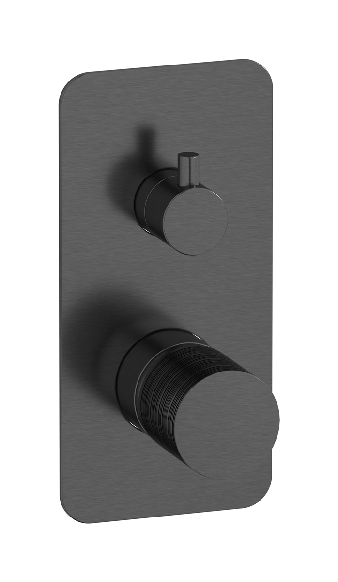 Встроенный смеситель для душа с двухходовым дивертером WE ARE IB vn299mb Brushed Black Chrome Vinile