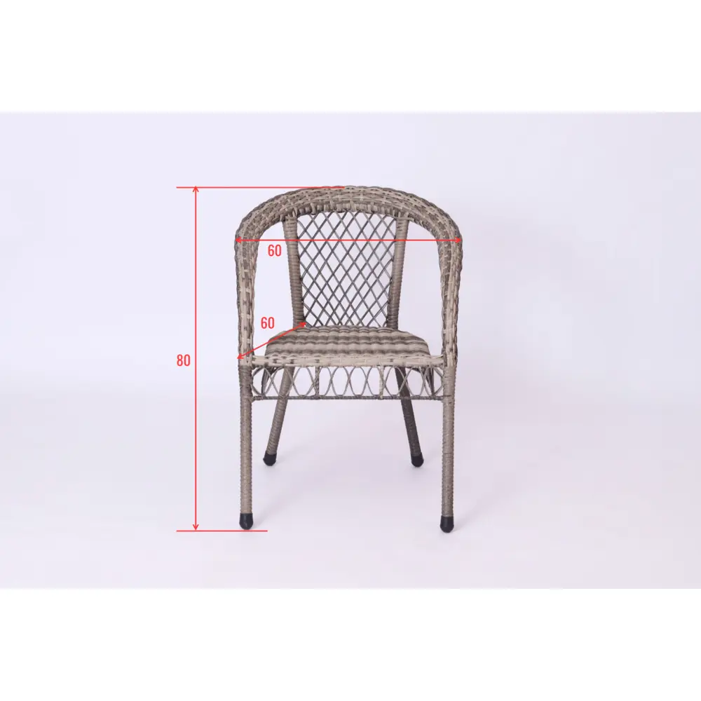 Кресло садовое Antony 60x60x80 см пластик серый Santreyd STLM-2199671 - Вид №15