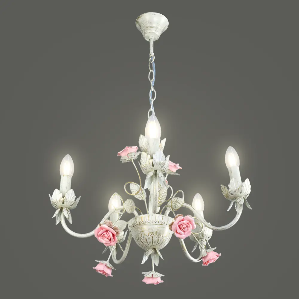 Люстра Букет 5xE14x60 Вт, металл, цвет белый MW-Light STLM-2163340 - Вид №3